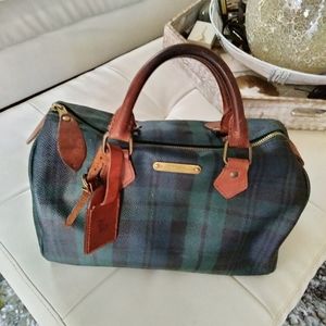 Ralph Lauren Green and Brown Plaid Bag